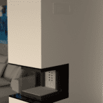 Kominek trzyszybowy panoramiczny ZP51 NBC8 Kratki z montażem